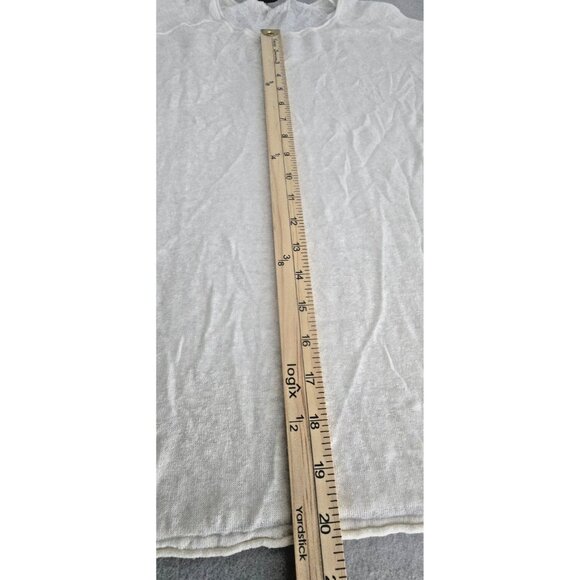 NWT ZARA Linen Blend Knit Sweater Ecru Size L Large Women's Lightweight Pullover - Picture 8 of 13